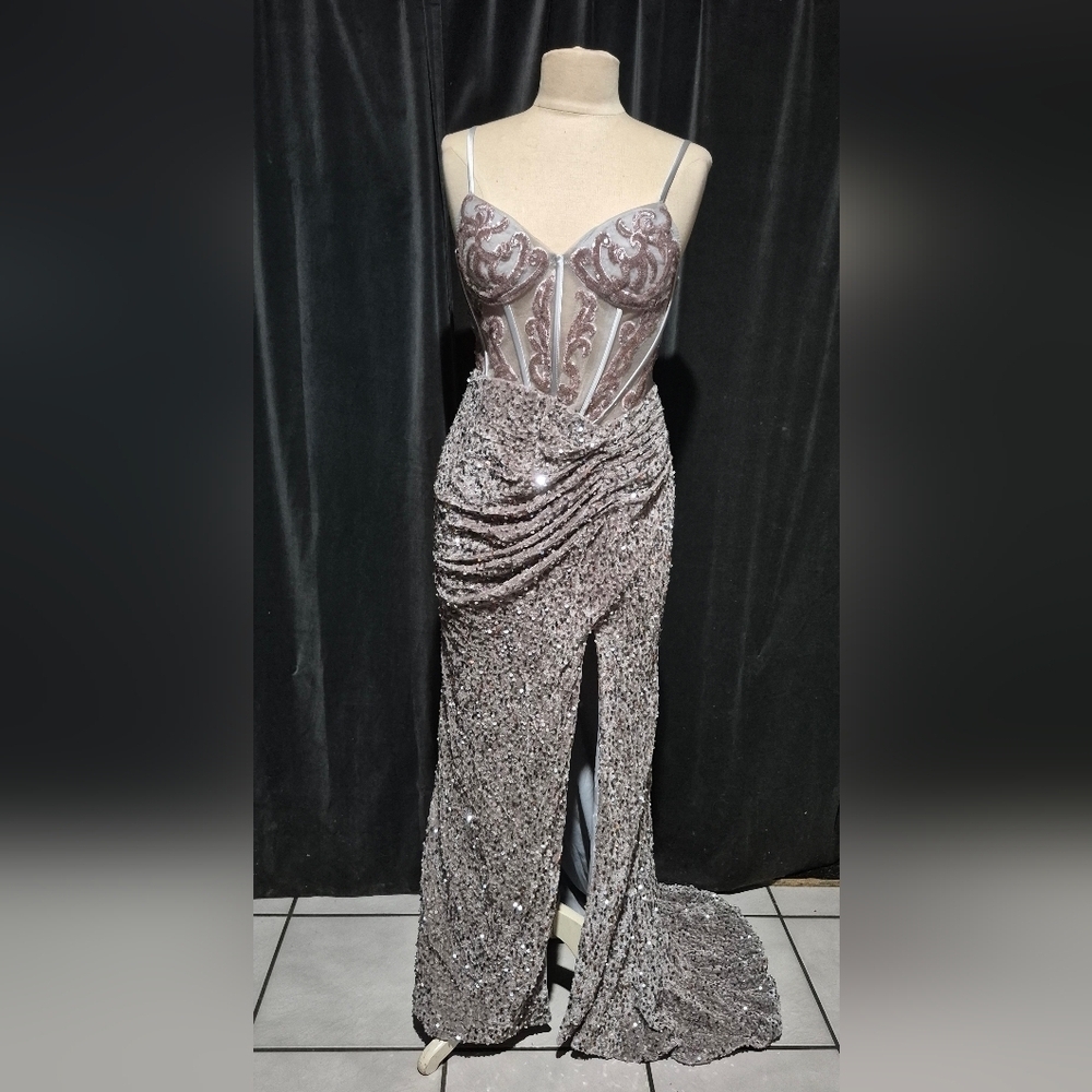 Elegant Sequin Gown with  Bodice